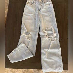We The Free Light Blue Distressed Boyfriend Jeans